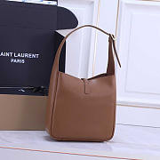 YSl Le 5 a 7 Soft Small Hobo Bag In Smooth Leather Brown 23x22x8cm - 4