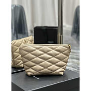 YSL Sade Pouch in Quilted Lambskin Beige 26x19x11cm - 6