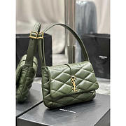 YSL Le 57 Hobo Green Shoulder Bag 24x18x5.5cm - 4