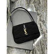 YSL Le 57 Shoulder Bag In Suede Black 24x18x5.5cm - 3