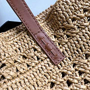YSL Panier Medium Bag Crochet Raffia Beige 48x30x26cm - 4