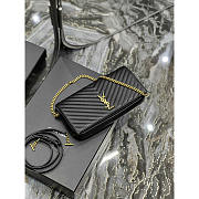 YSL Supple Kate 99 Calfskin Shoulder Bag Black 26x13.5x4.5cm - 3