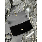 YSL Kate Medium Bag Suede With Tassels Black 26x13.5x4.5cm - 3