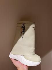 Givenchy Shark Lock Biker Ankle Boots Beige  - 1