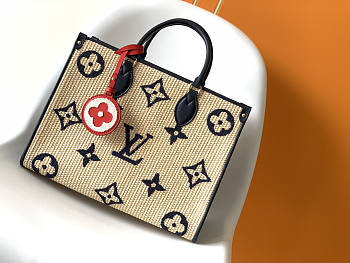 Louis Vuitton LV Raffia Onthego MM 35x27x14cm