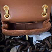 Chanel Mini Flap Bag Lambskin Wenge Wood Gold Brown 11x18x7cm - 5