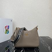 Prada Leather Bag Grey 32x25.5x7.5cm - 1