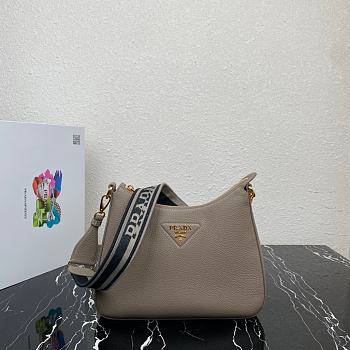 Prada Leather Bag Grey 32x25.5x7.5cm