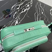 Prada Nappa Antique Leather Multi-pocket Green Bag 22x10.5x7cm - 2