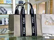 Chloe Woody Large Tote Bag Black 45x33x13cm - 1