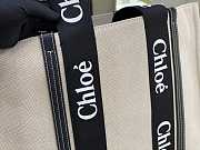 Chloe Woody Large Tote Bag Black 45x33x13cm - 5
