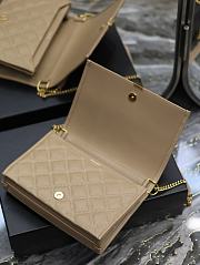 YSL Quilted Becky shoulder Bag Beige 25x17x7cm - 4