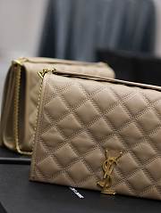 YSL Quilted Becky shoulder Bag Beige 25x17x7cm - 3