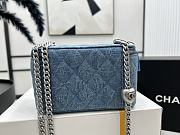 Chanel 23P Vanity Case Blue Denim 17x9.5x8cm - 4