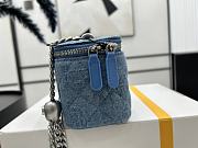 Chanel Mini 23P Vanity Case Blue Denim 11x8.5x7cm - 4