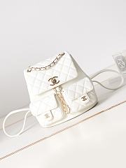 Chanel Backpack White Gold 21x20x12cm - 1