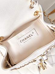 Chanel Backpack White Gold 21x20x12cm - 6
