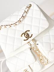 Chanel Backpack White Gold 21x20x12cm - 2