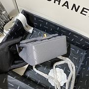 Chanel Mini Flap Bag Grey Lambskin Gold 17cm - 3