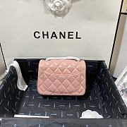 Chanel Mini Flap Bag Light Pink Lambskin Silver 17cm - 4