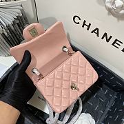 Chanel Mini Flap Bag Light Pink Lambskin Silver 17cm - 3