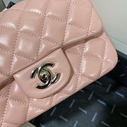 Chanel Mini Flap Bag Light Pink Lambskin Silver 17cm - 2