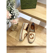 Gucci Interlocking G Espadrilles Beige And Brown - 5