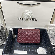 Chanel Classic Flap Bag Lambskin Red Wine Gold 20cm - 3