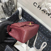 Chanel Classic Flap Bag Lambskin Red Wine Gold 20cm - 6