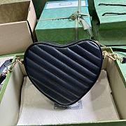 Gucci Interlocking G Mini Heart Shoulder Bag Black 20x17.5x6.5cm - 5
