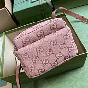 Gucci Ophidia Mini GG Shoulder Bag Pink 14x19x12cm - 5