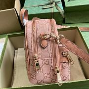 Gucci Ophidia Mini GG Shoulder Bag Pink 14x19x12cm - 3