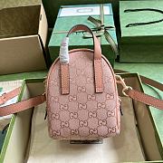 Gucci Ophidia Mini GG Shoulder Bag Pink 14x19x12cm - 4