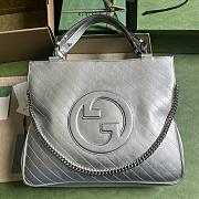 Gucci Blondie Medium Tote Bag Silver 41x34.5x8cm - 1