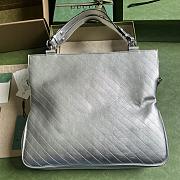 Gucci Blondie Medium Tote Bag Silver 41x34.5x8cm - 4