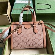 Gucci Ophidia GG Small Tote Bag Pink 24x20.5x10.5cm - 3