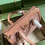 Gucci Ophidia GG Small Tote Bag Pink 24x20.5x10.5cm - 4