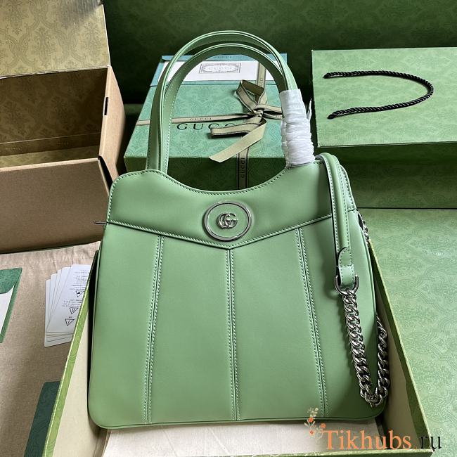 Gucci Petite GG Small Tote Green Bag 28x21x6.5cm - 1