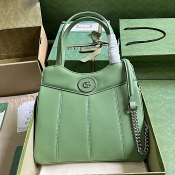 Gucci Petite GG Small Tote Green Bag 28x21x6.5cm