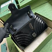 Gucci GG Marmont Patent Small Shoulder Bag Black 26x15x7cm - 6