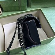 Gucci GG Marmont Patent Mini Shoulder Bag Black 22x13x6cm - 6