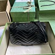 Gucci GG Marmont Patent Mini Shoulder Bag Black 22x13x6cm - 4