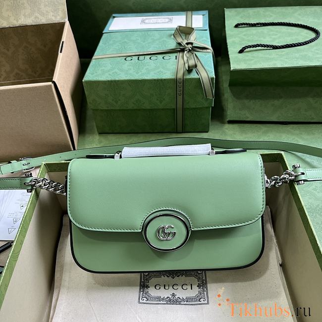 Gucci Petite GG Mini Shoulder Green Bag 21x10x5cm - 1