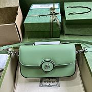 Gucci Petite GG Mini Shoulder Green Bag 21x10x5cm - 1
