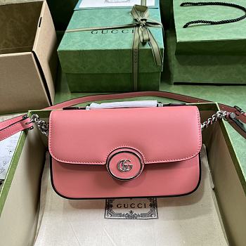 Gucci Petite GG Mini Shoulder Pink Bag 21x10x5cm