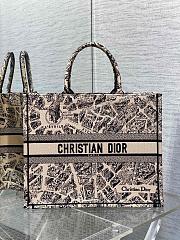 Dior Large Book Tote Beige and Black Plan de Paris 42 x 35 x 18.5 cm - 1