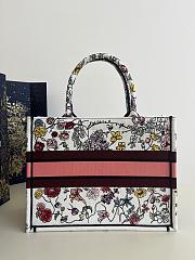 Dior Medium Book Tote White Multicolor Florilegio 36 x 27.5 x 16.5 cm - 3