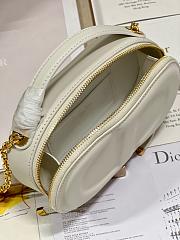 Dior CD Signature Oval Camera Bag White 18x11x6.5cm - 3