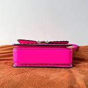 Valentino Rockstud23 Smooth Calfskin Shoulder Bag Pink 23x13x9cm - 6