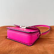 Valentino Small Rockstud23 Smooth Shoulder Bag Pink 18.5x12x8cm - 4